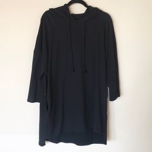 ZARA BLACK HOODIE DRESS